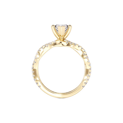 Amaya Moissanite & Lab Grown Diamond Ring | Yellow Gold | 4