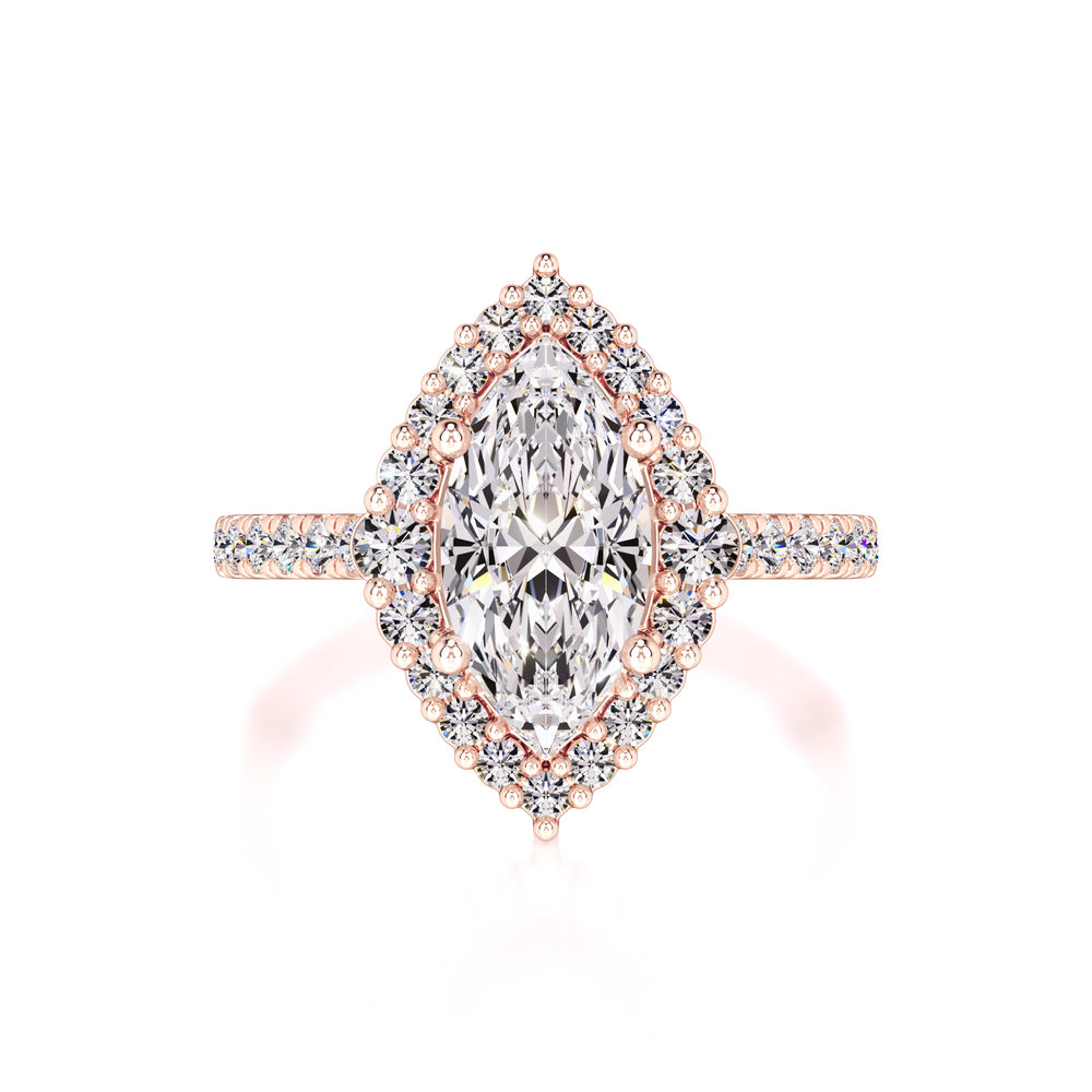 Camila Moissanite & Lab Grown Diamond Ring | Rose Gold | 1