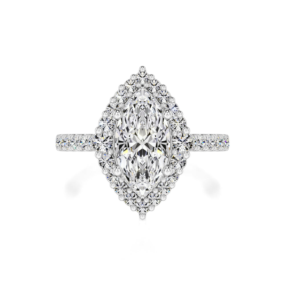 Camila Moissanite & Lab Grown Diamond Ring | White Gold | 1