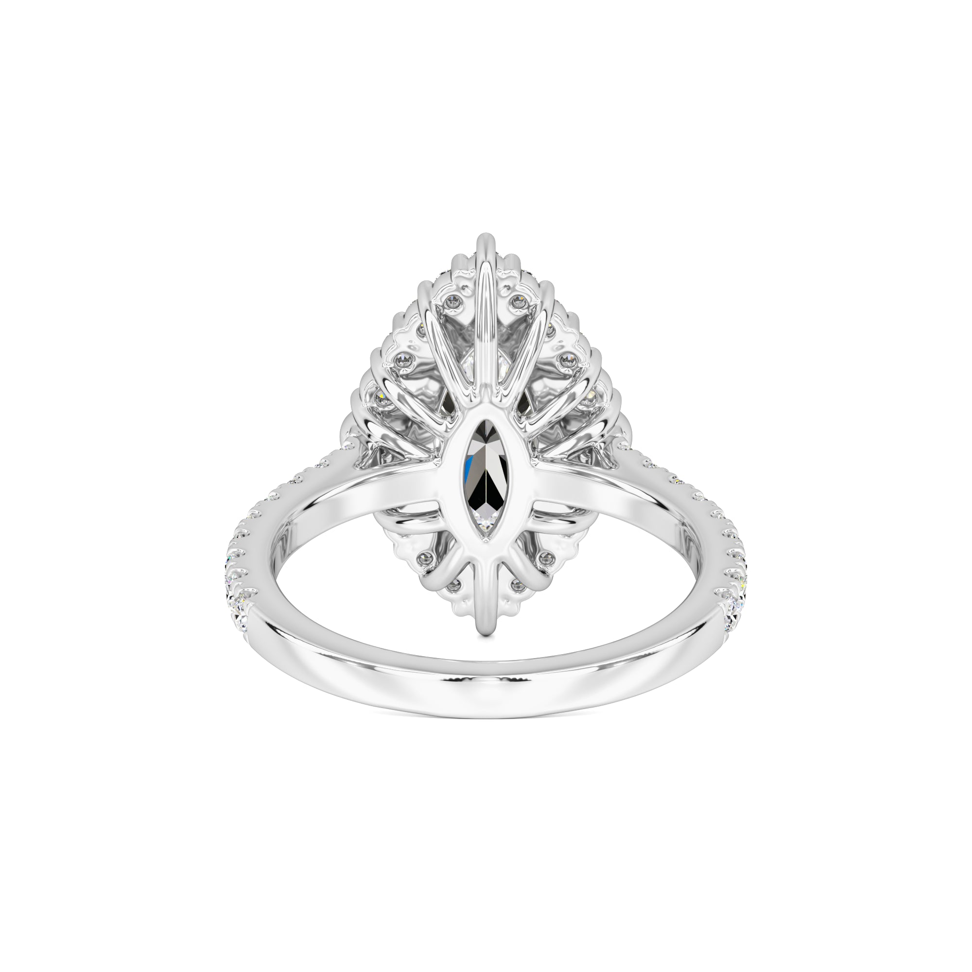 Camila Moissanite & Lab Grown Diamond Ring | White Gold | 3