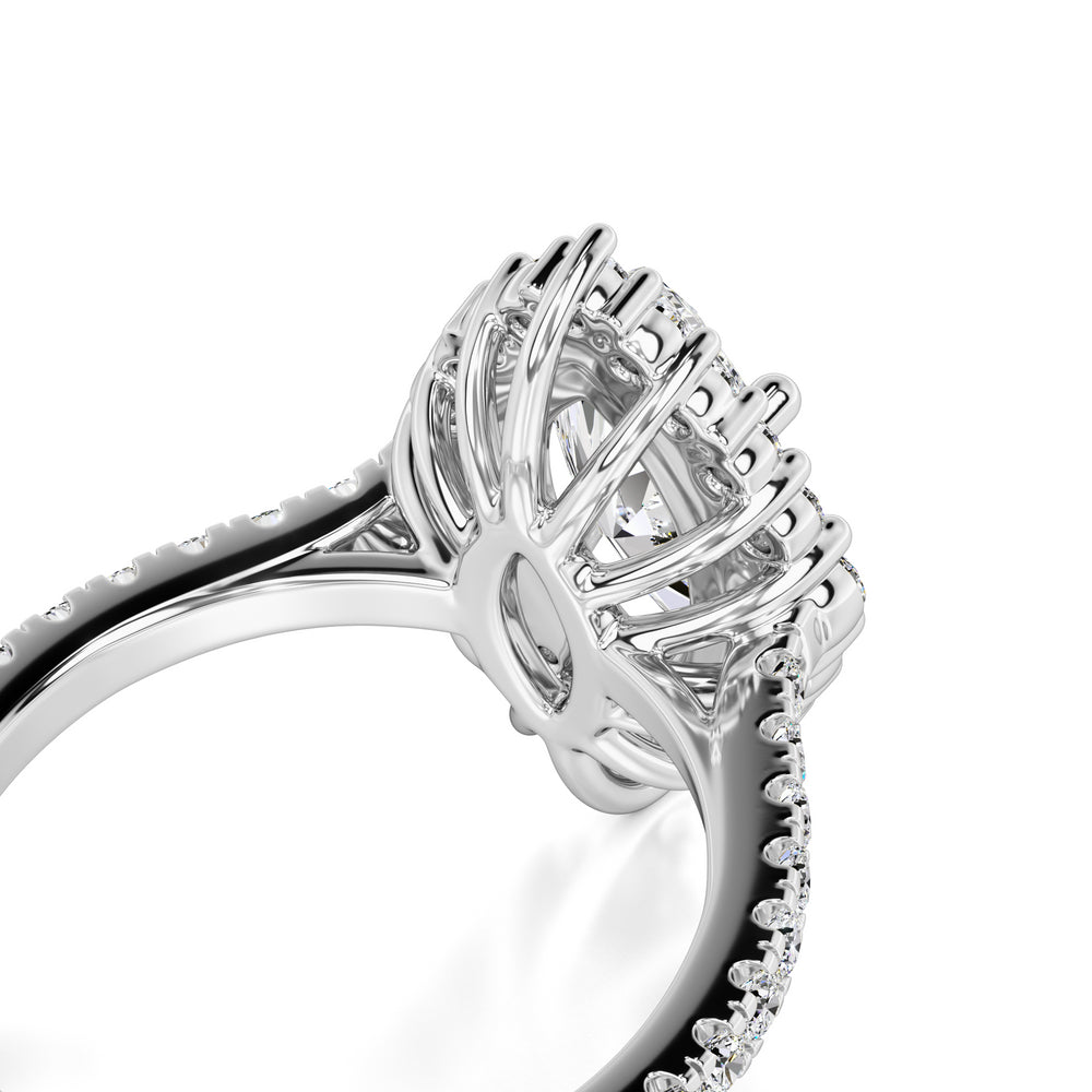 Camila Moissanite & Lab Grown Diamond Ring | White Gold | 2
