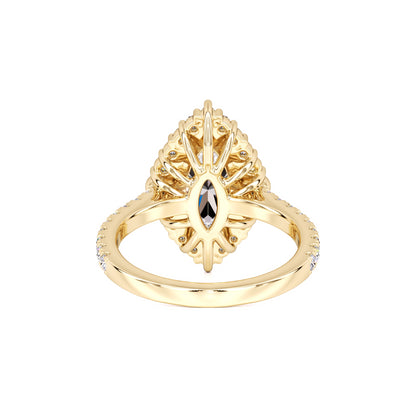 Camila Moissanite & Lab Grown Diamond Ring | Yellow Gold | 3