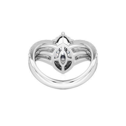Maddox Moissanite & Lab Grown Diamond Ring | White Gold | 3