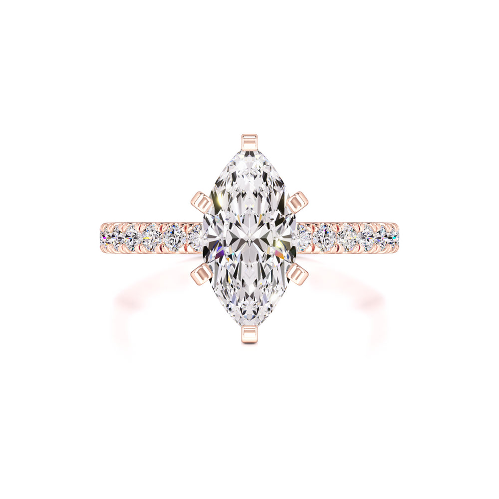Genevieve Moissanite & Lab Grown Diamond Ring | Rose Gold | 1