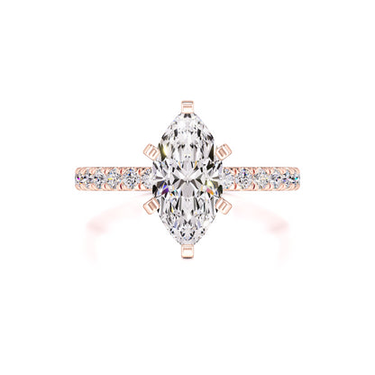 Genevieve Moissanite & Lab Grown Diamond Ring | Rose Gold | 1