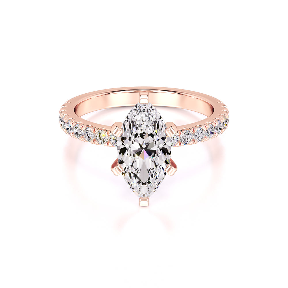 Genevieve Lab Grown Diamond Ring | Rose Gold | 1
