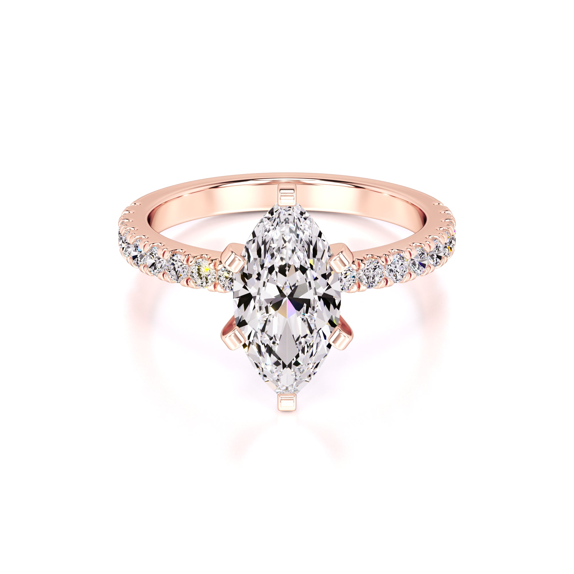 Genevieve Lab Grown Diamond Ring | Rose Gold | 1