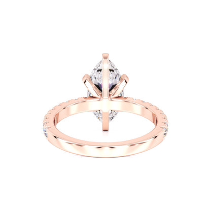 Genevieve Moissanite & Lab Grown Diamond Ring | Rose Gold | 3