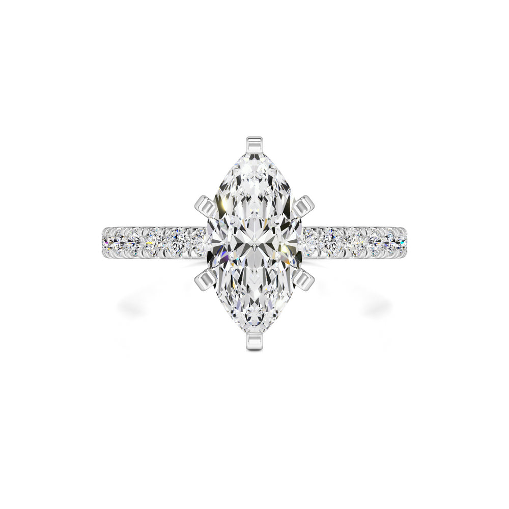 Genevieve Moissanite & Lab Grown Diamond Ring | White Gold | 1