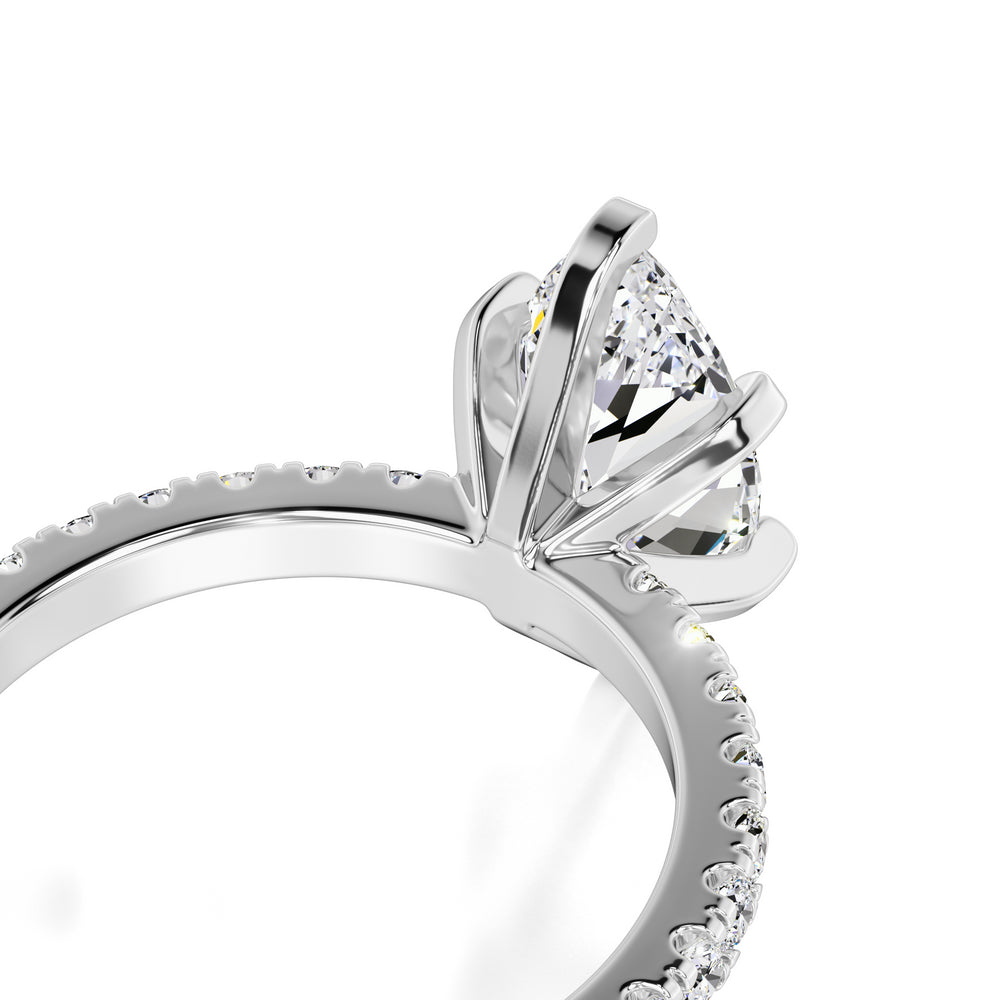 Genevieve Moissanite & Lab Grown Diamond Ring | White Gold | 2