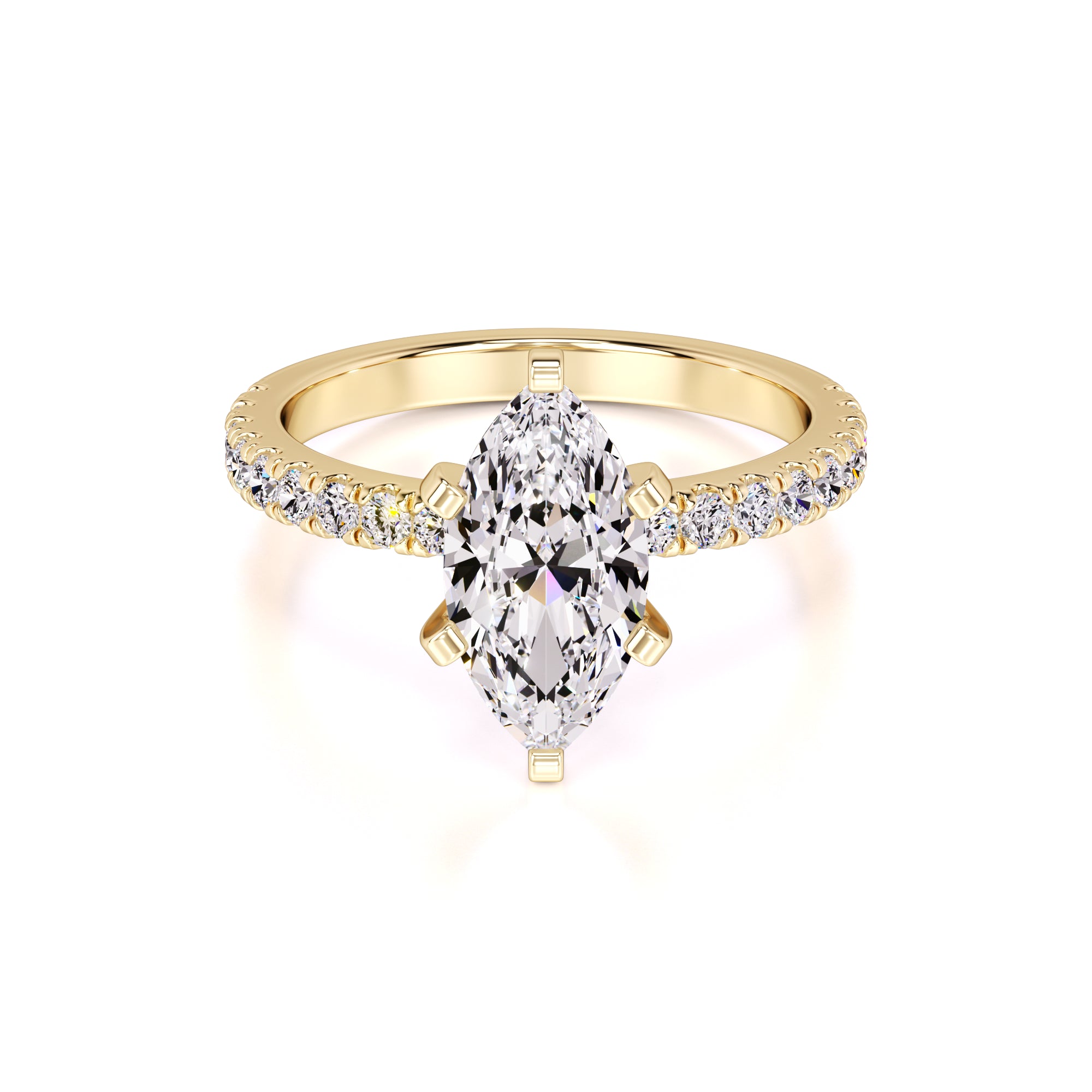 Genevieve Lab Grown Diamond Ring | Yellow Gold | 1