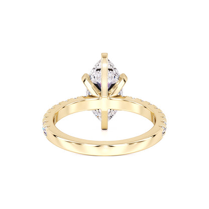 Genevieve Moissanite & Lab Grown Diamond Ring | Yellow Gold | 3