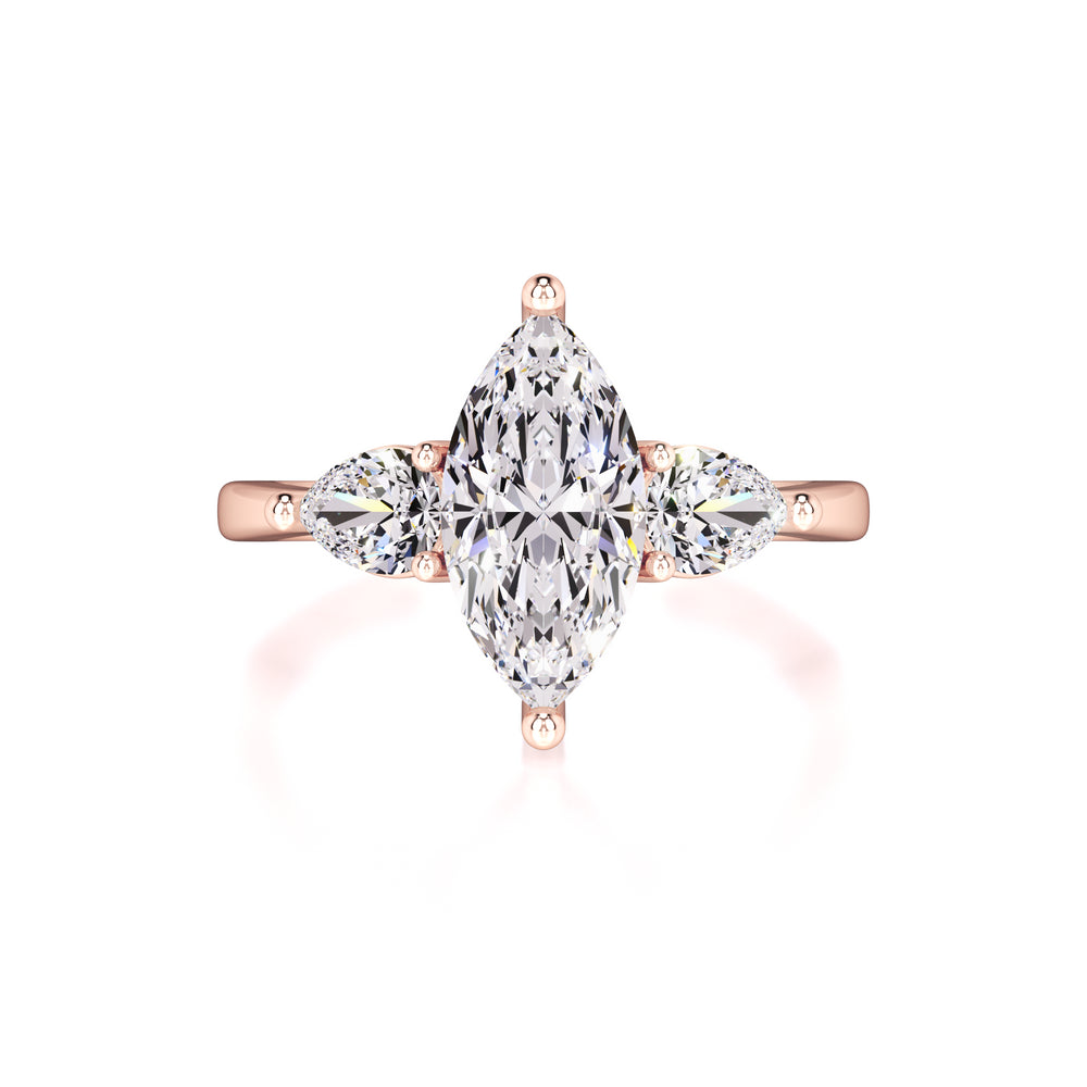 Winnie Moissanite & Lab Grown Diamond Ring | Rose Gold | 1
