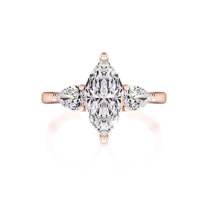Winnie Moissanite & Lab Grown Diamond Ring | Rose Gold | 1