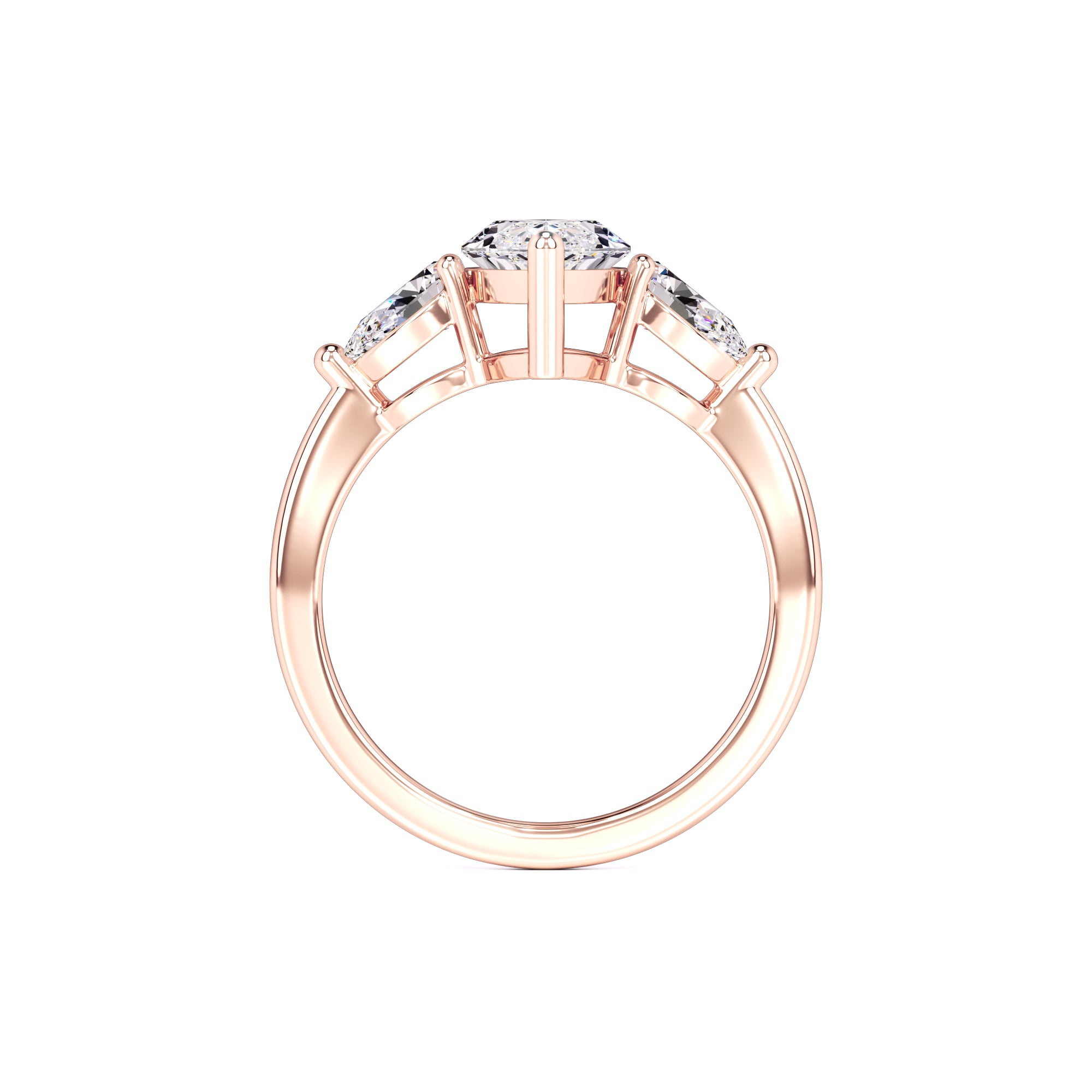 Winnie Moissanite & Lab Grown Diamond Ring | Rose Gold | 4