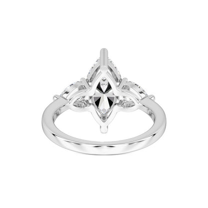 Winnie Moissanite & Lab Grown Diamond Ring | White Gold | 3