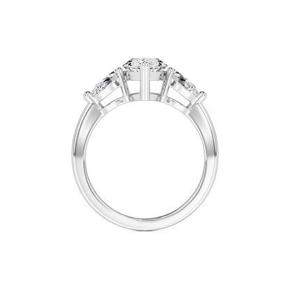 Winnie Moissanite & Lab Grown Diamond Ring | White Gold | 4