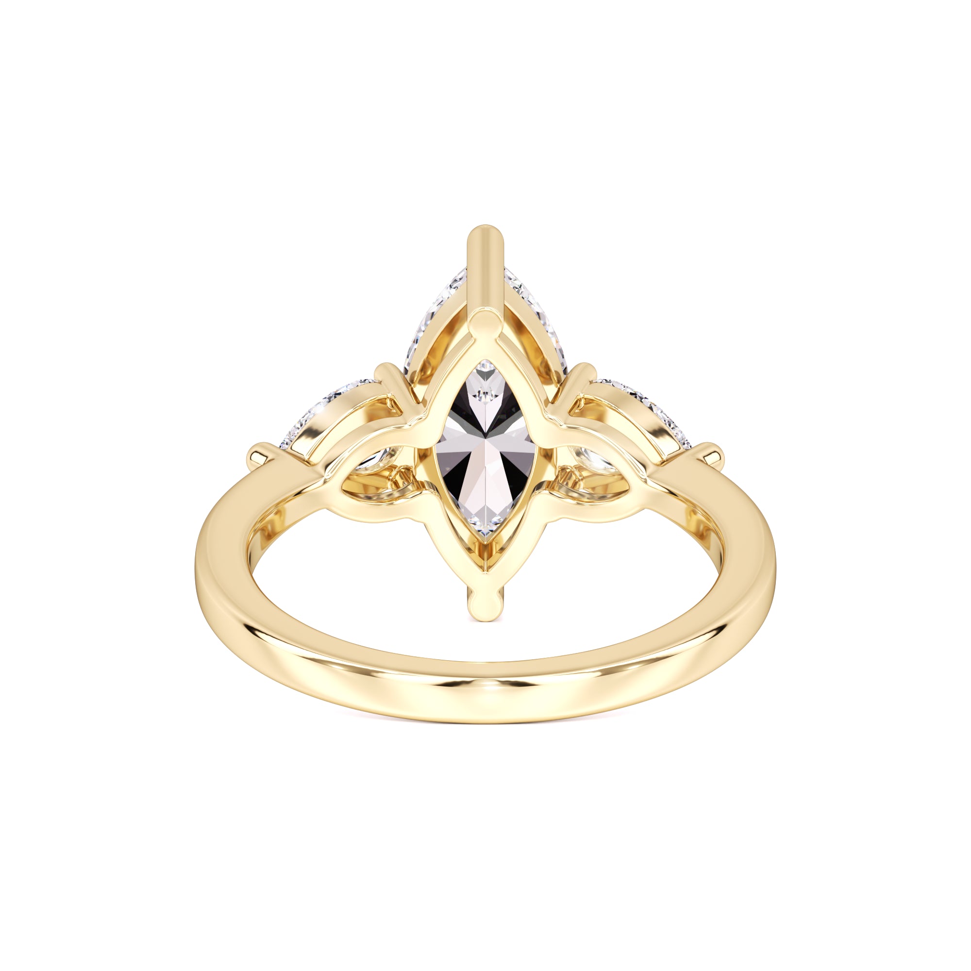 Winnie Moissanite & Lab Grown Diamond Ring | Yellow Gold | 3