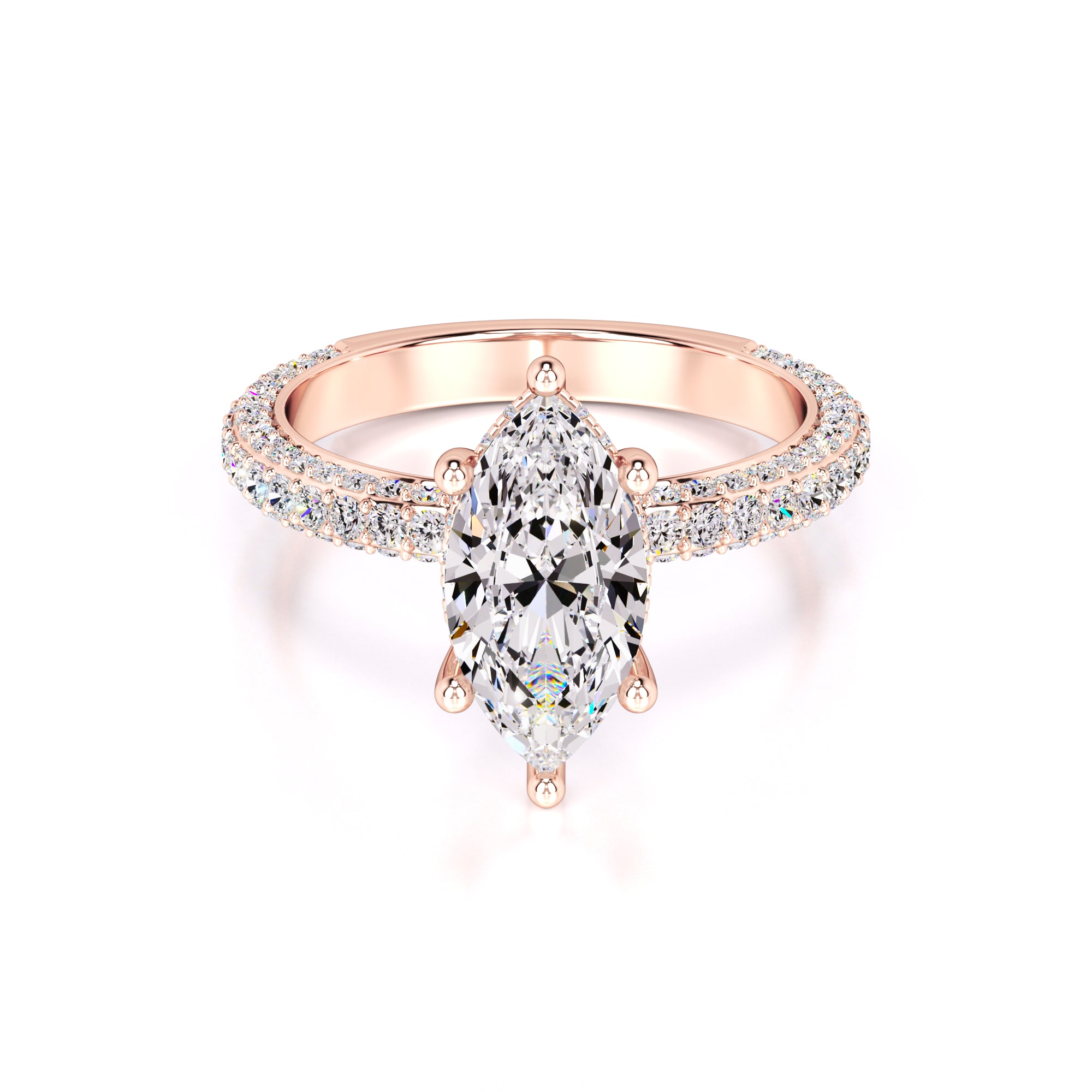 Olivia Lab Grown Diamond Ring | Rose Gold | 1