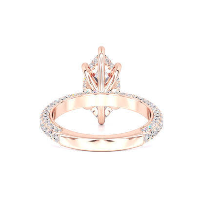 Olivia Moissanite & Lab Grown Diamond Ring | Rose Gold | 3