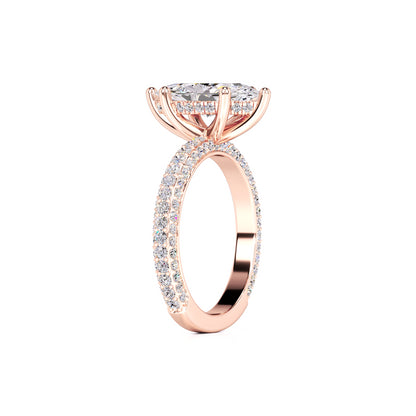 Olivia Lab Grown Diamond Ring | Rose Gold | 3