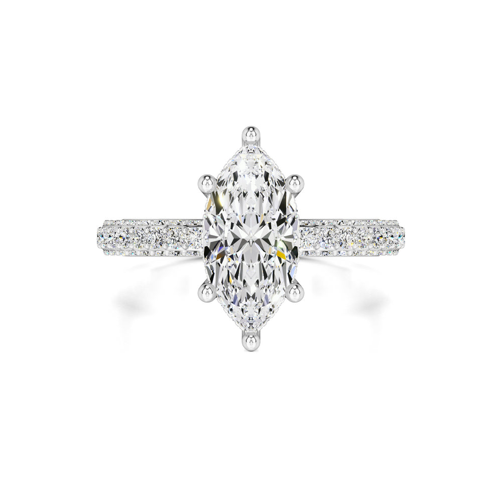 Olivia Moissanite & Lab Grown Diamond Ring | White Gold | 1