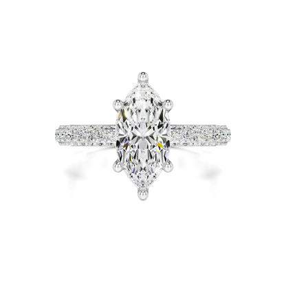 Olivia Moissanite & Lab Grown Diamond Ring | White Gold | 1
