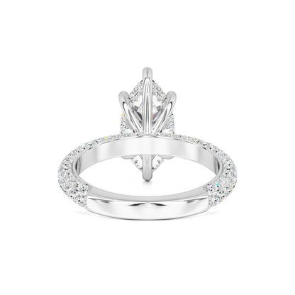 Olivia Moissanite & Lab Grown Diamond Ring | White Gold | 3