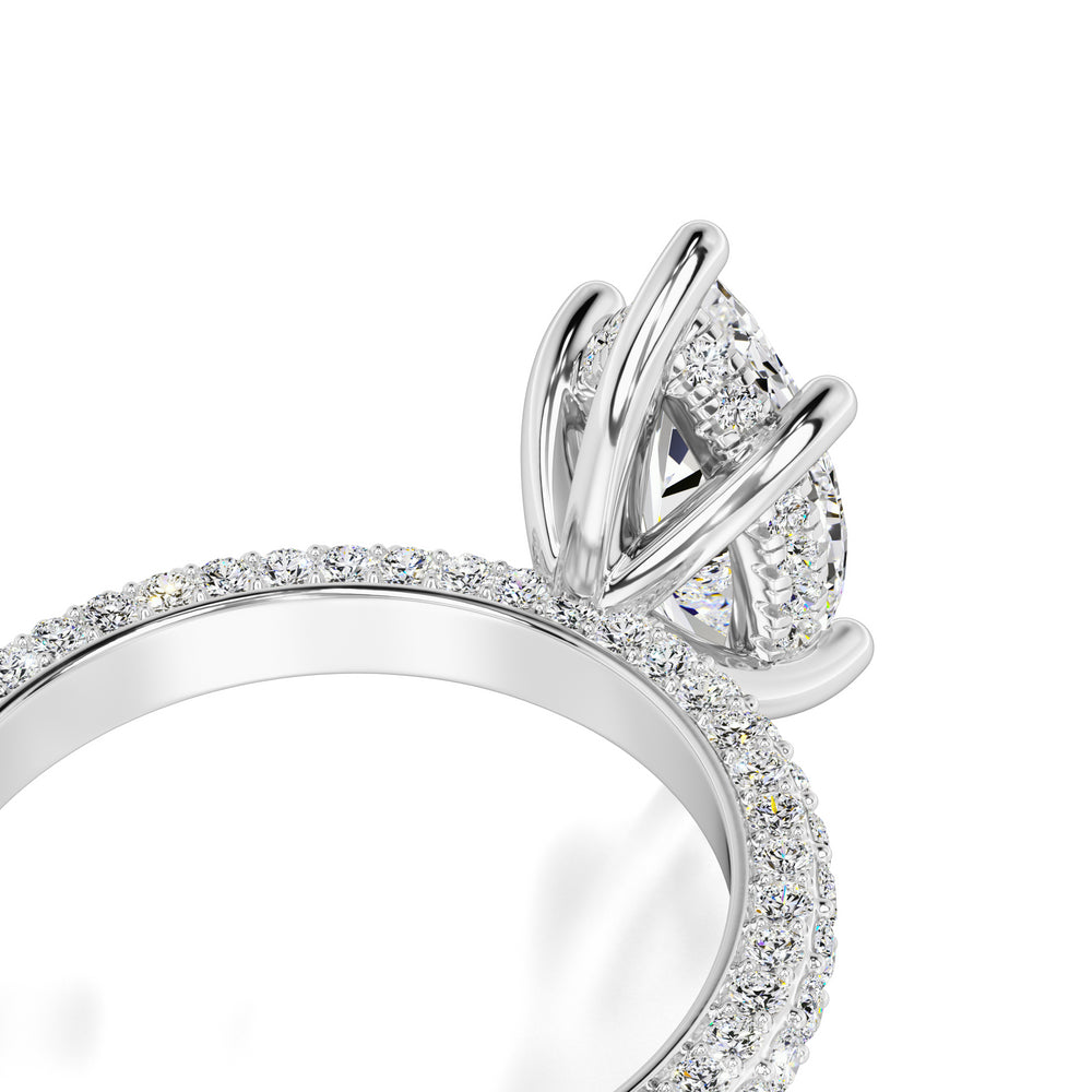 Olivia Moissanite & Lab Grown Diamond Ring | White Gold | 2