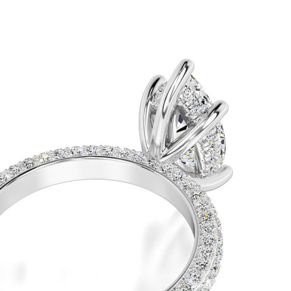Olivia Moissanite & Lab Grown Diamond Ring | White Gold | 2