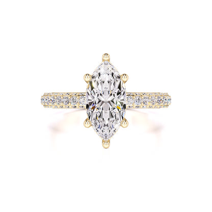 Olivia Moissanite & Lab Grown Diamond Ring | Yellow Gold | 1