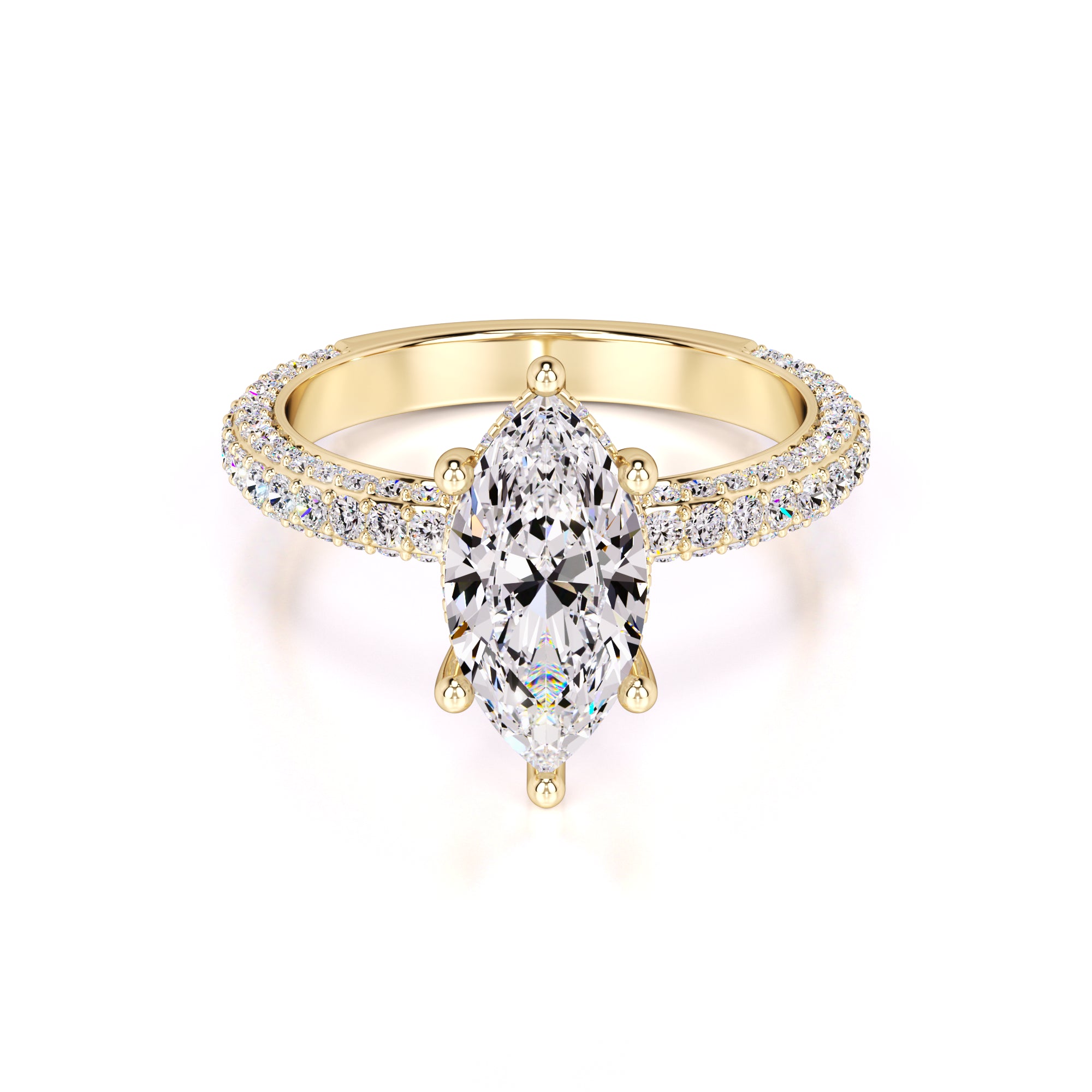 Olivia Lab Grown Diamond Ring | Yellow Gold | 1