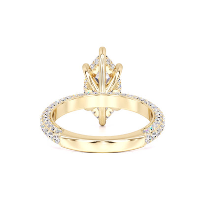 Olivia Moissanite & Lab Grown Diamond Ring | Yellow Gold | 3