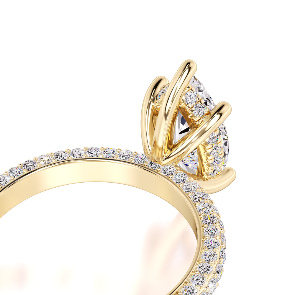 Olivia Moissanite & Lab Grown Diamond Ring | Yellow Gold | 2
