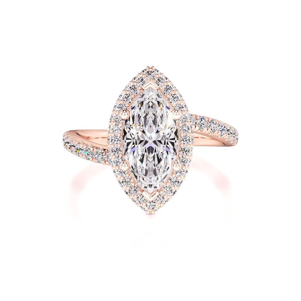 Isabelle Moissanite & Lab Grown Diamond Ring | Rose Gold | 1