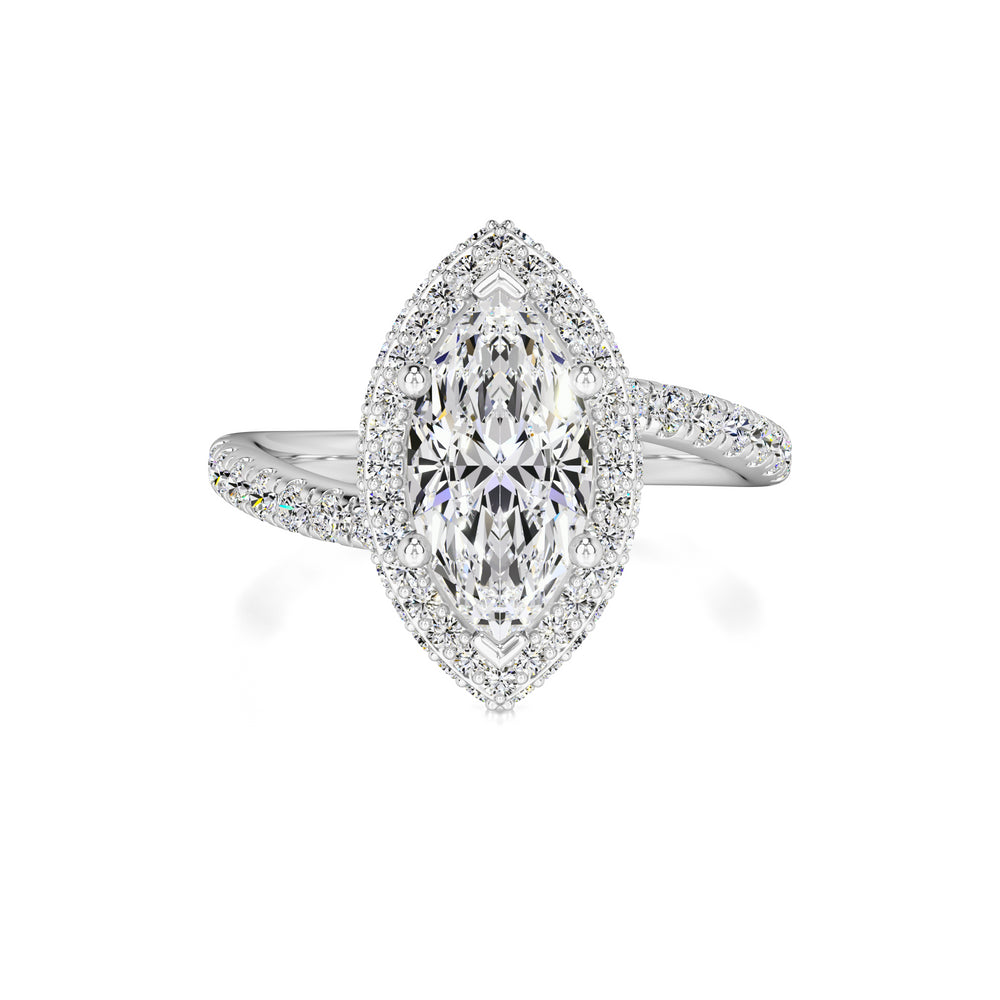 Isabelle Moissanite & Lab Grown Diamond Ring | White Gold | 1