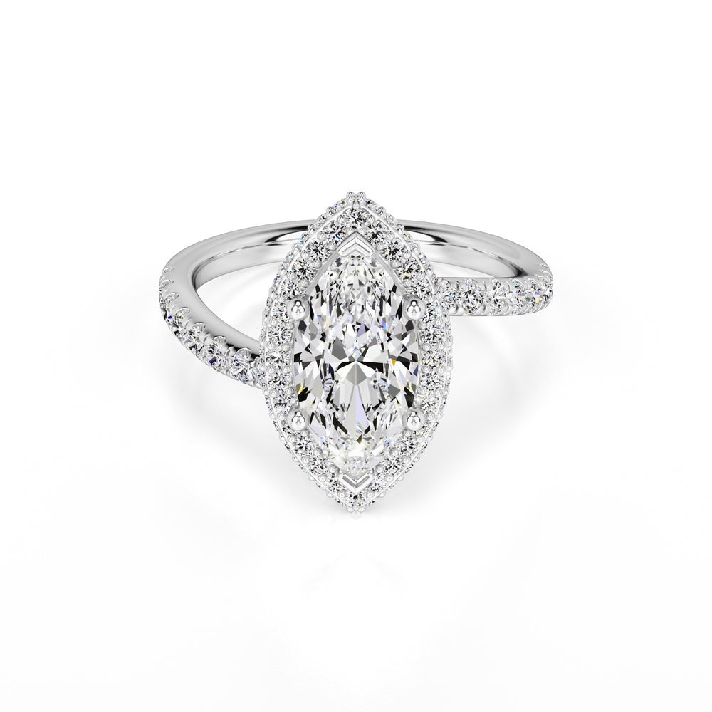 Isabelle Lab Grown Diamond Ring | White Gold | 1