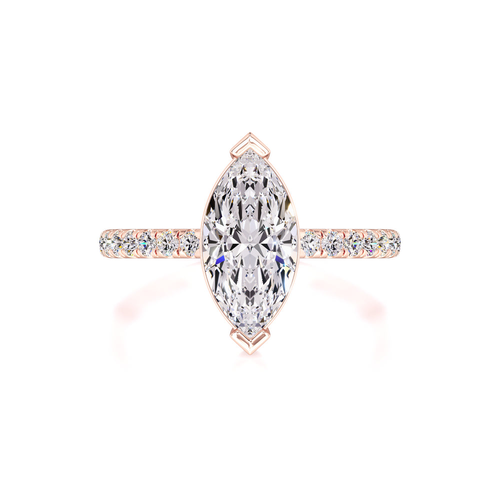 Lexi Moissanite & Lab Grown Diamond Ring | Rose Gold | 1