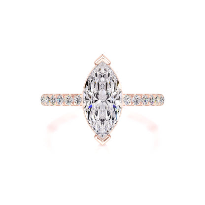 Lexi Moissanite & Lab Grown Diamond Ring | Rose Gold | 1