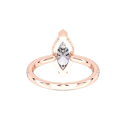 Lexi Moissanite & Lab Grown Diamond Ring | Rose Gold | 3