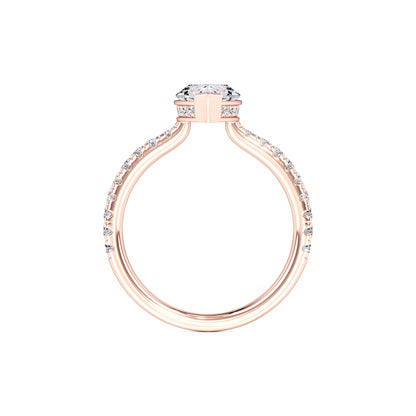 Lexi Moissanite & Lab Grown Diamond Ring | Rose Gold | 4