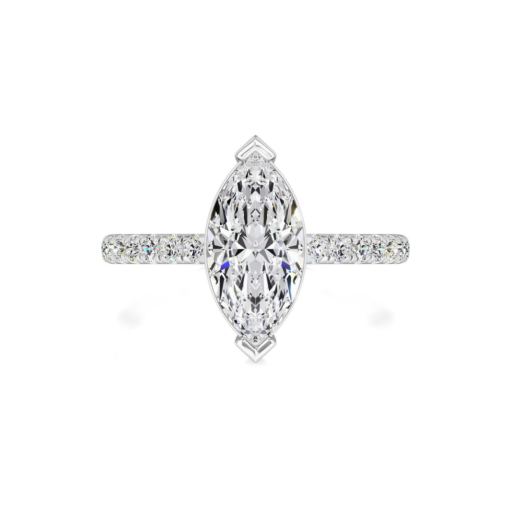 Lexi Moissanite & Lab Grown Diamond Ring | White Gold | 1