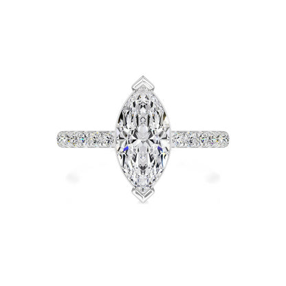 Lexi Moissanite & Lab Grown Diamond Ring | White Gold | 1