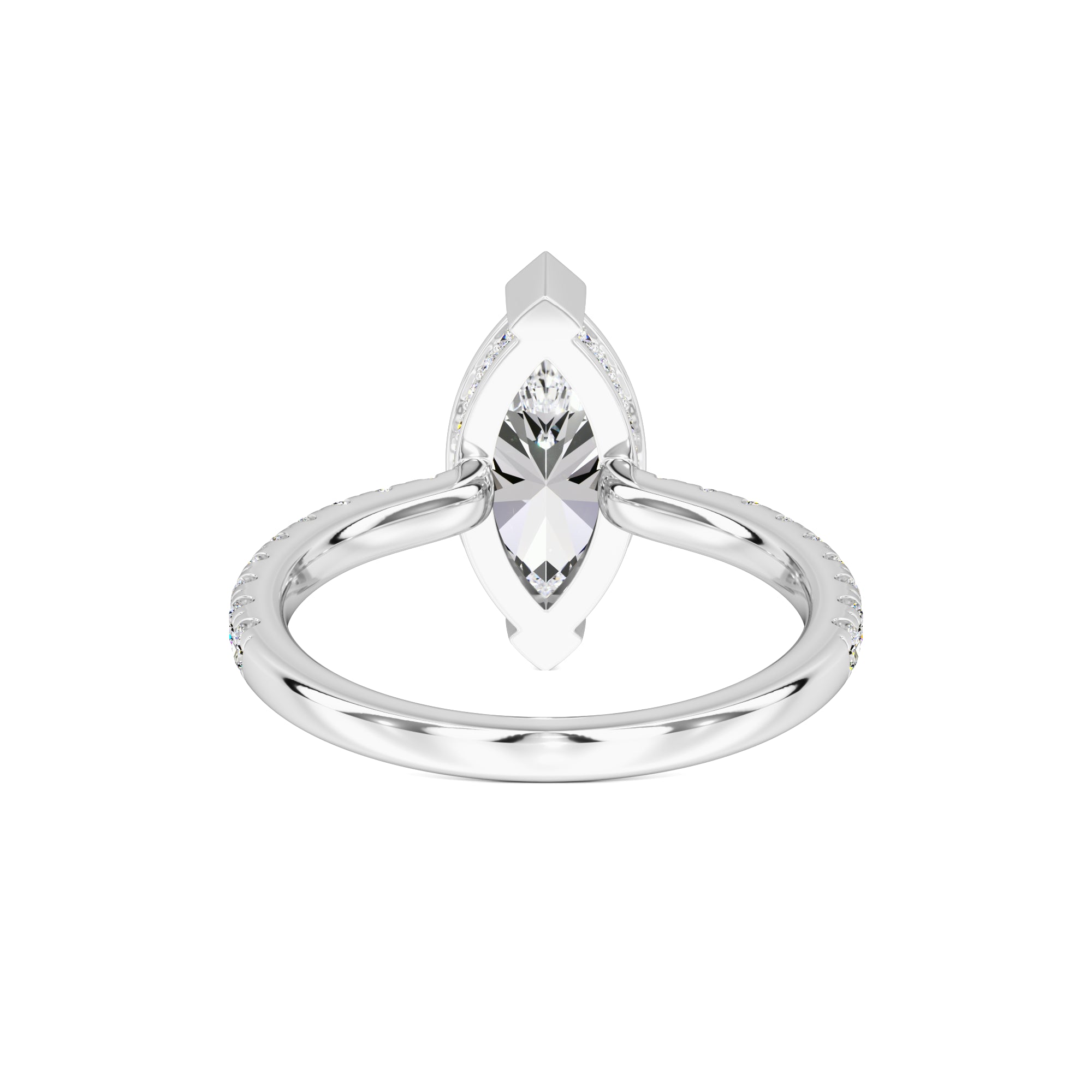 Lexi Moissanite & Lab Grown Diamond Ring | White Gold | 3