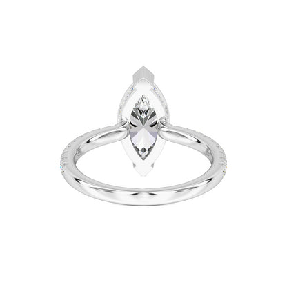 Lexi Moissanite & Lab Grown Diamond Ring | White Gold | 3