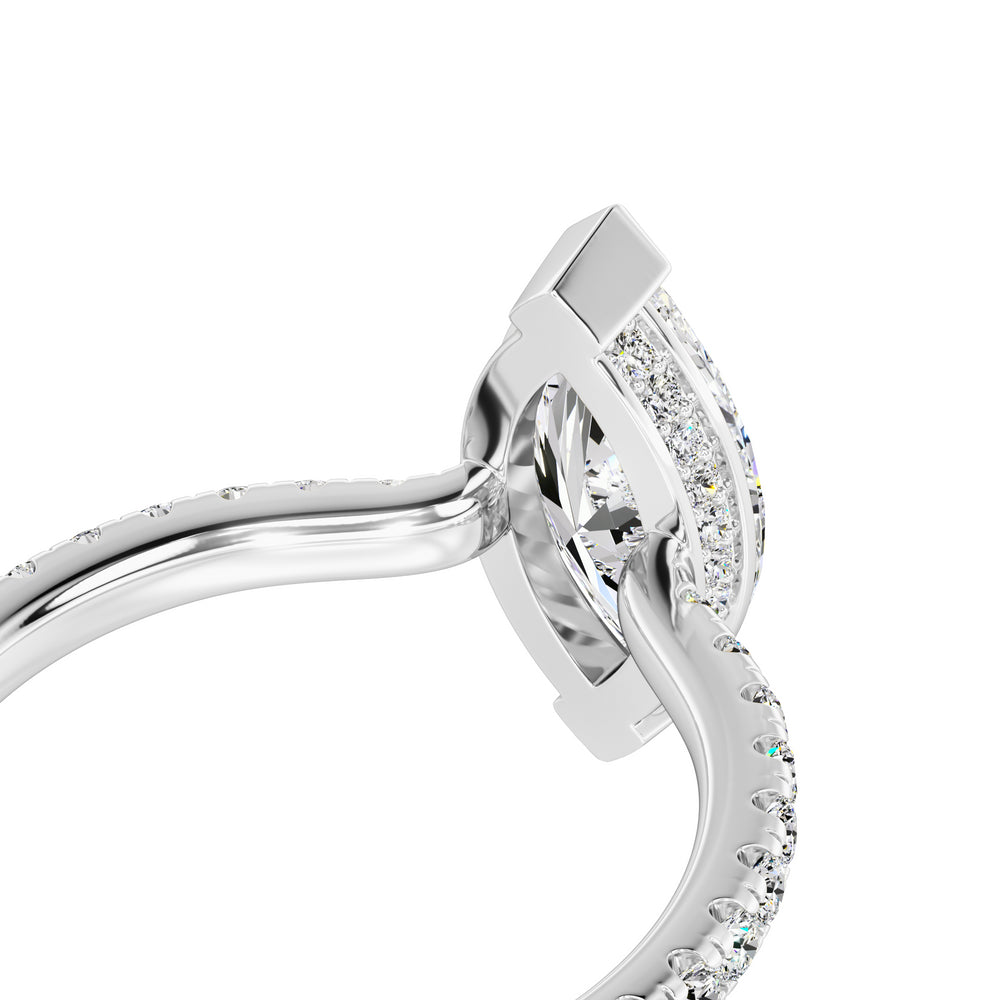 Lexi Moissanite & Lab Grown Diamond Ring | White Gold | 2