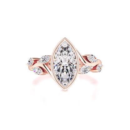 Addie Moissanite & Lab Grown Diamond Ring | Rose Gold | 1