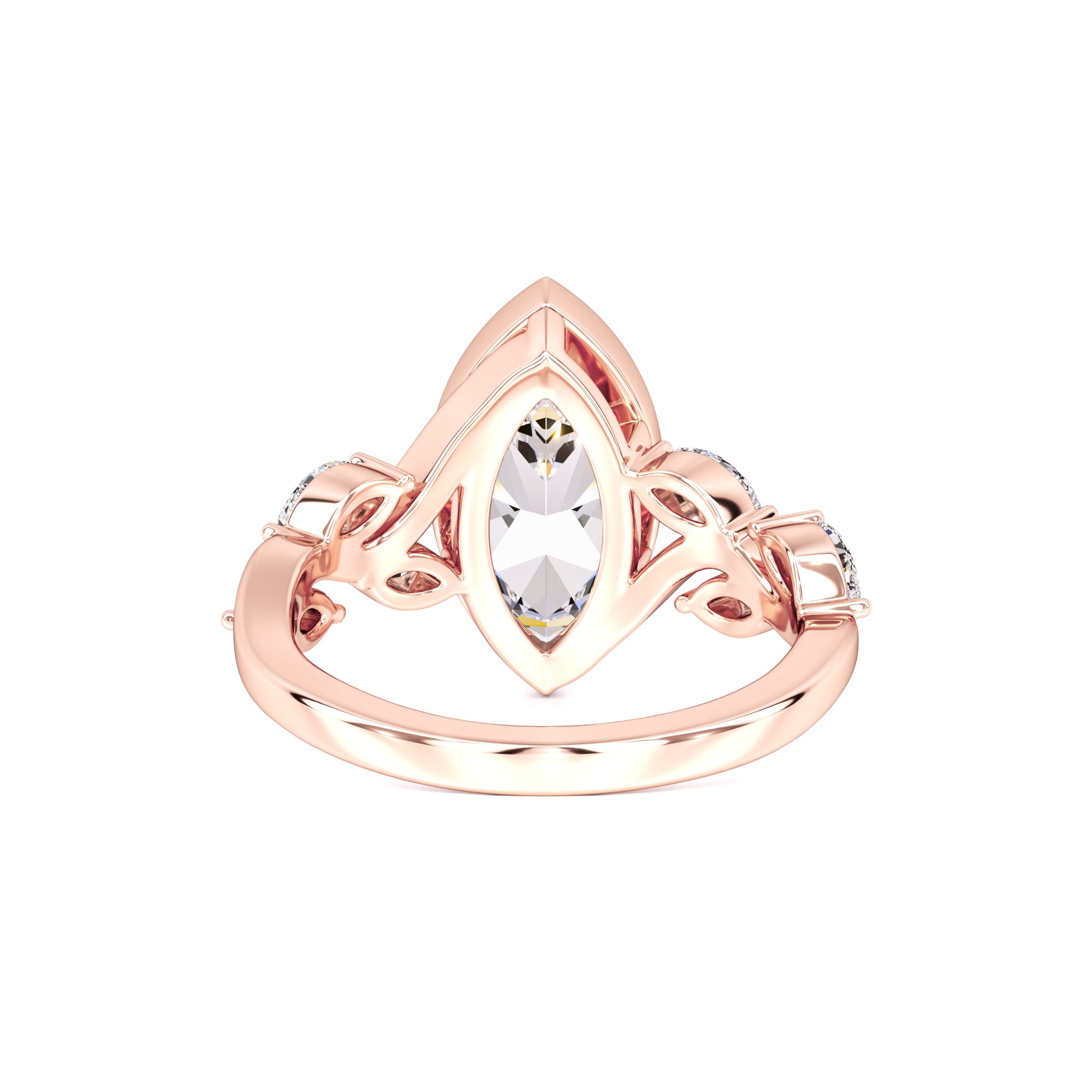 Addie Moissanite & Lab Grown Diamond Ring | Rose Gold | 3