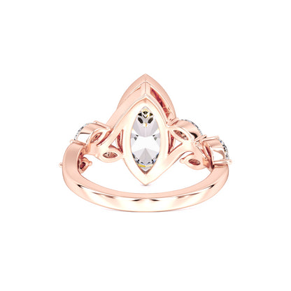 Addie Moissanite & Lab Grown Diamond Ring | Rose Gold | 3