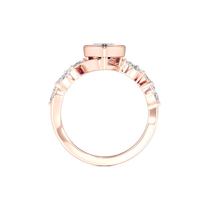 Addie Moissanite & Lab Grown Diamond Ring | Rose Gold | 4